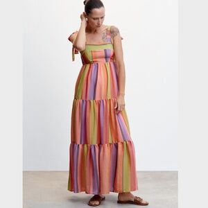 MANGO NWOT Striped Maxi Dress